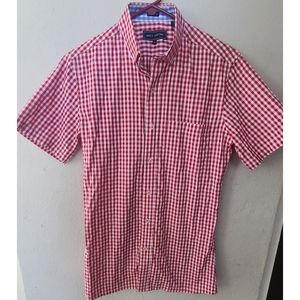 Navy Cutter short sleeve button down shirt